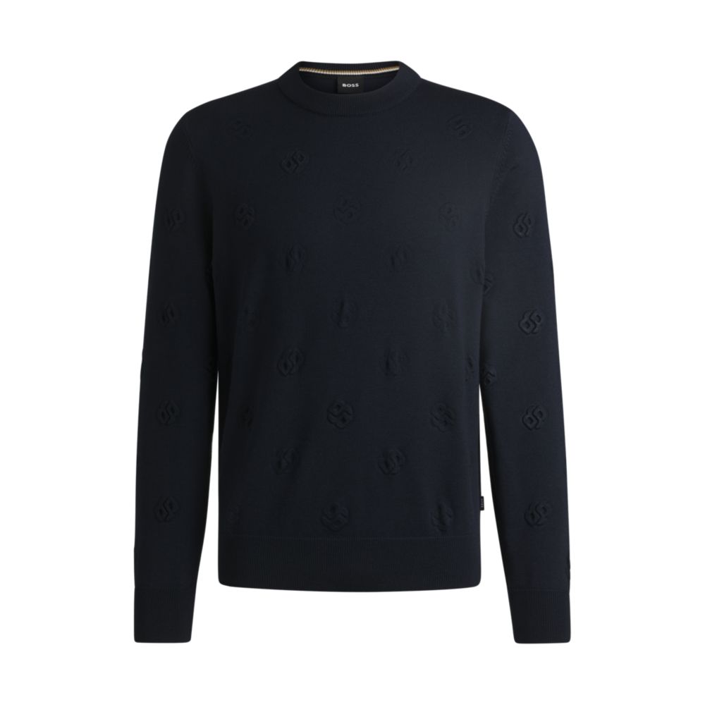 Шерстяной свитер с монограммами Double B BOSS, темно-синий
Шерстяной свитер с монограммами Double B BOSS, темно-синий