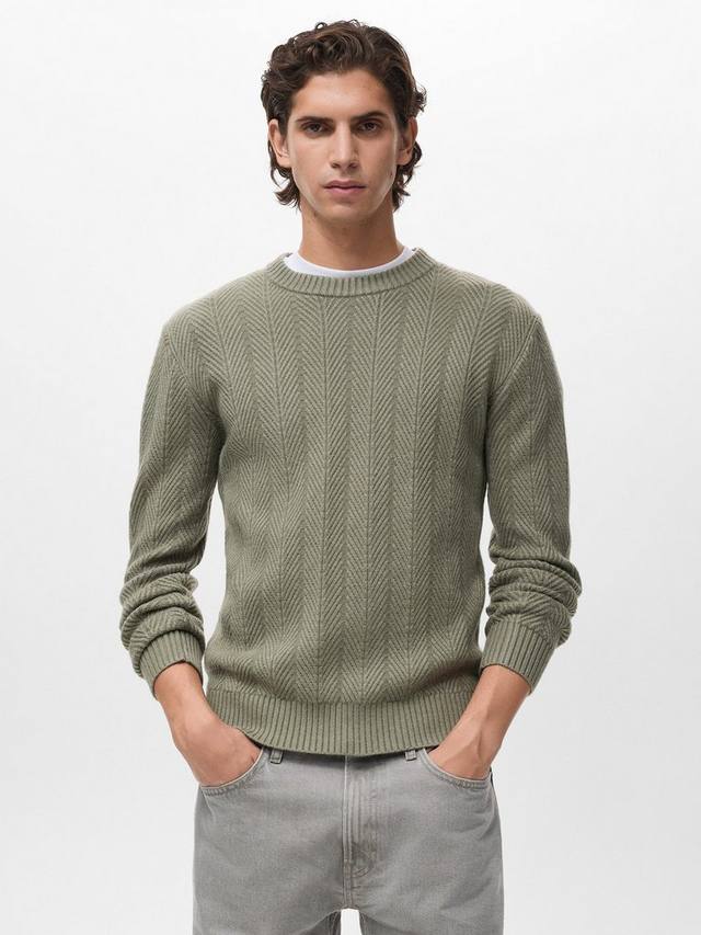 Свитер с вязкой «елочка» и круглым вырезом Mango, Green
Свитер с вязкой «елочка» и круглым вырезом Mango, Green