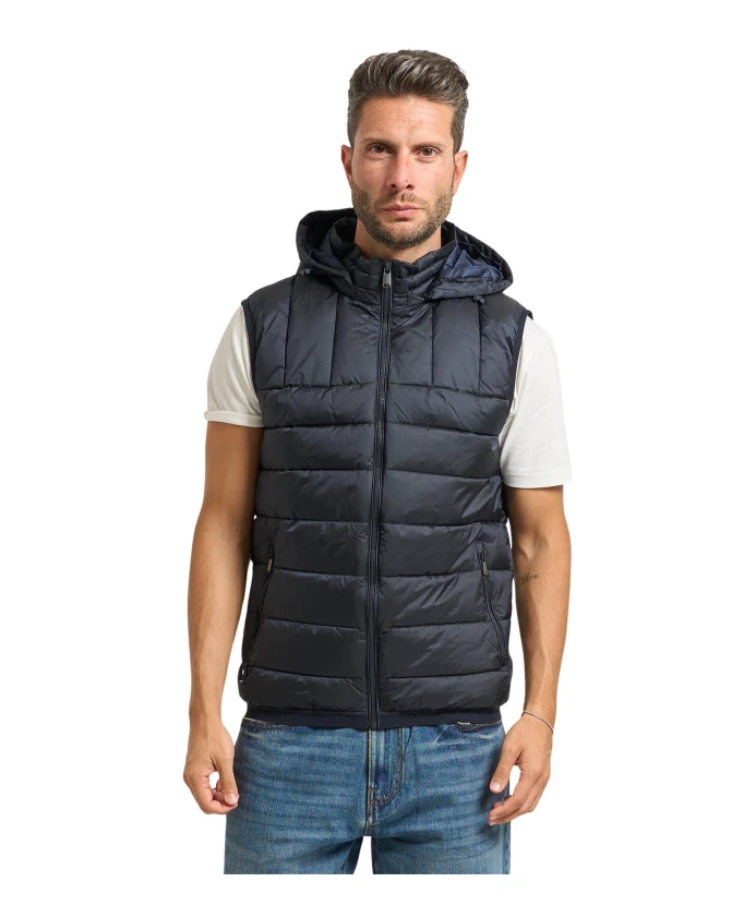 Синий жилет без рукавов с капюшоном Yes Zee, синий
Синий жилет без рукавов с капюшоном Yes Zee, синий