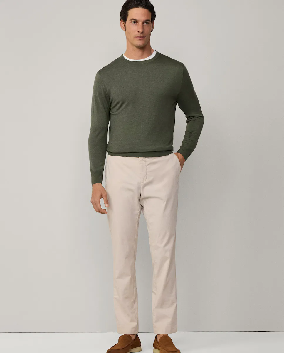 Мужские облегающие брюки-чинос из твила Hackett, бежевый
Мужские облегающие брюки-чинос из твила Hackett, бежевый