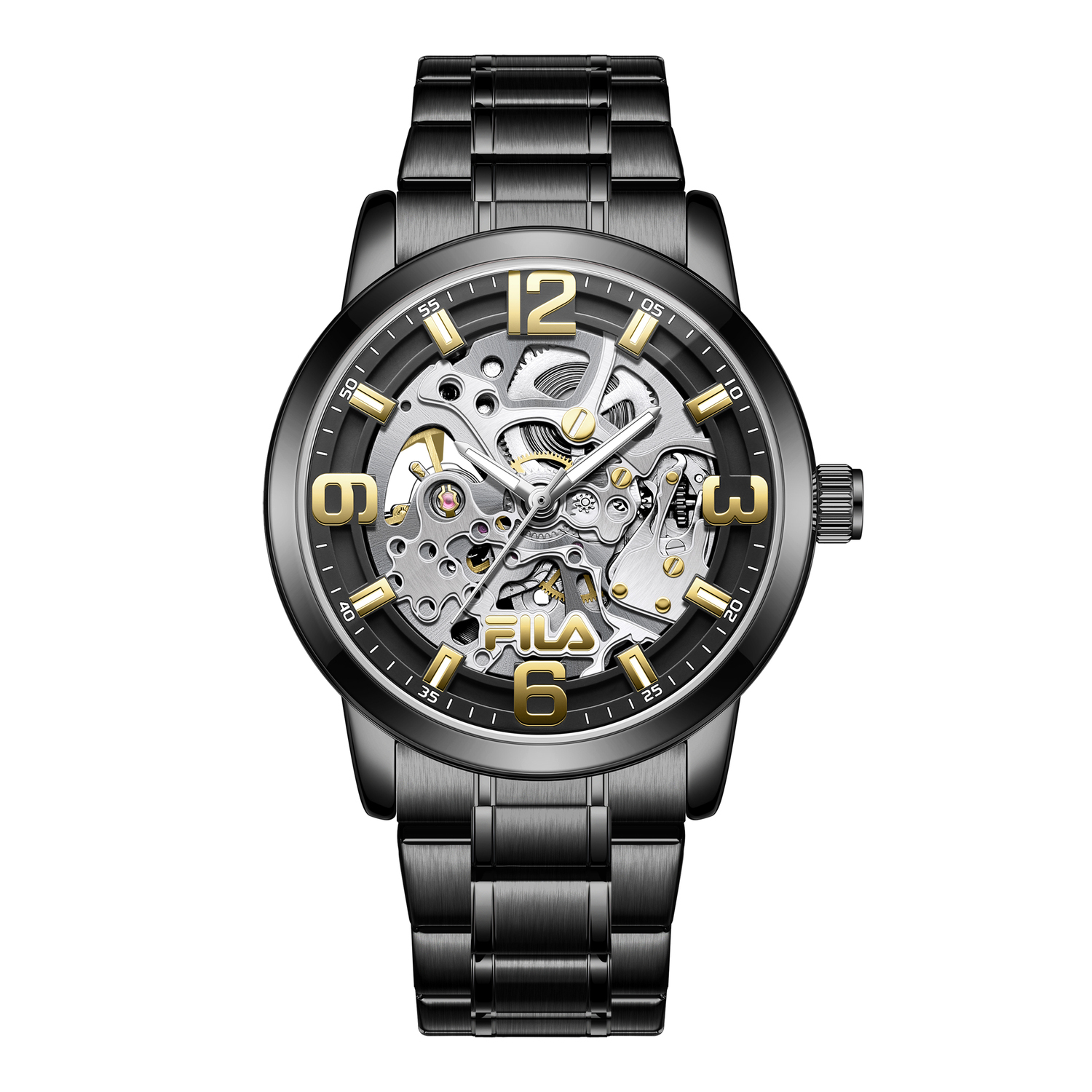 FILA Мужские часы с механическим механизмом, стальной браслет, черный циферблат
FILA Мужские часы с механическим механизмом, стальной браслет, черный циферблат