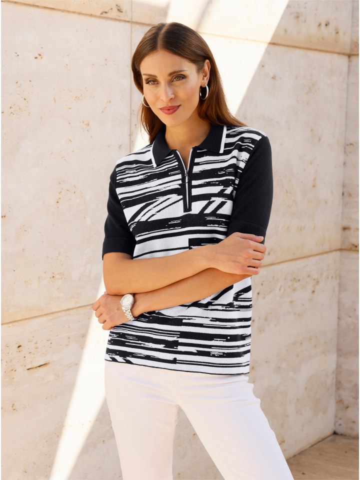 Свитер-поло с черно-белым узором WITT WEIDEN
Свитер-поло с черно-белым узором WITT WEIDEN