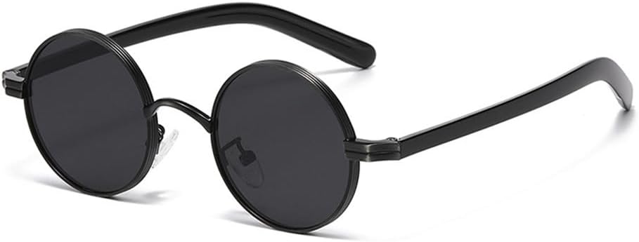 Ретро маленькие круглые металлические панк-солнцезащитные очки для женщин с защитой от УФ-излучения UV400, модные прозрачные линзы, трендовые мужские солнцезащитные очки в оправе KTUCN, Black Black
Ретро маленькие круглые металлические панк-солнцезащитные очки для женщин с защитой от УФ-излучения UV400, модные прозрачные линзы, трендовые мужские солнцезащитные очки в оправе KTUCN, Black Black