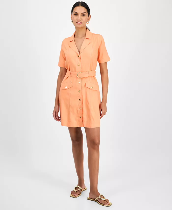 Женское мини-платье с поясом из смесового льна I.N.C. International Concepts, оранжевый
Женское мини-платье с поясом из смесового льна I.N.C. International Concepts, оранжевый