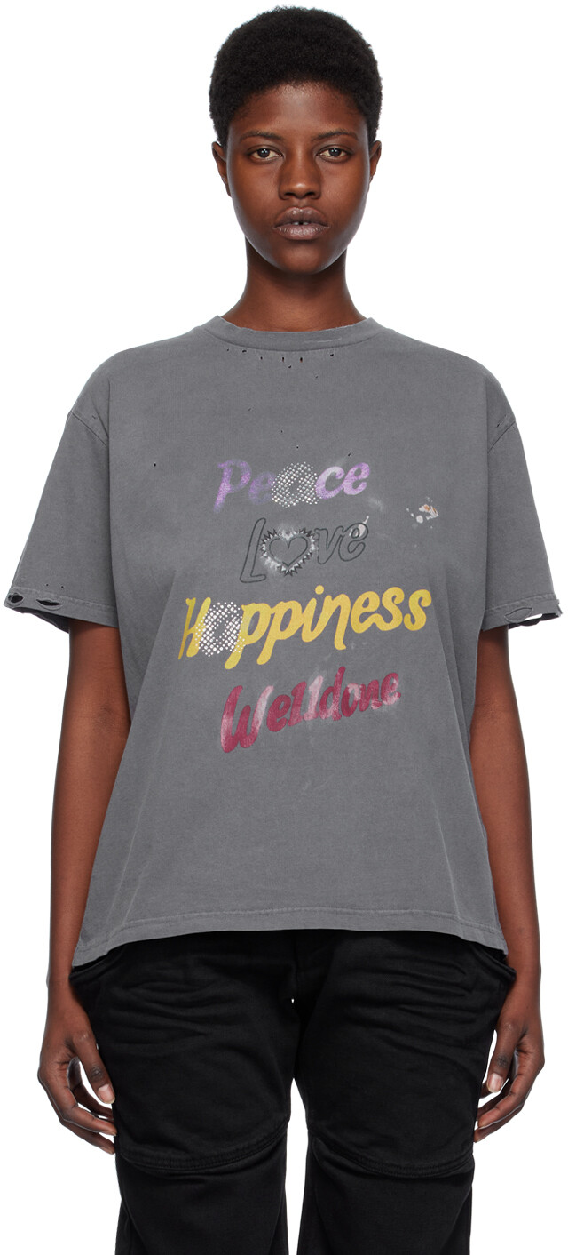 Серая футболка с надписью We11Done
Серая футболка с надписью We11Done