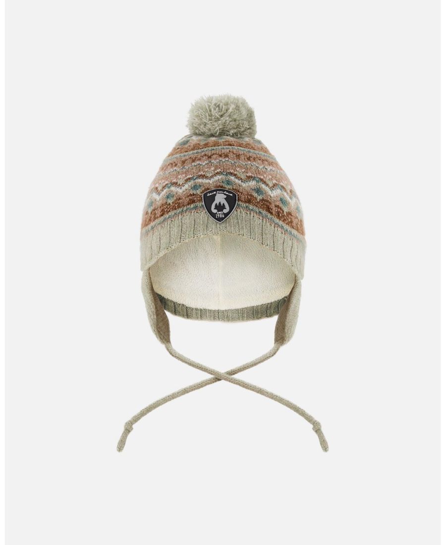 Вязаная детская шапочка для мальчика с помпоном и ушками, сине-фиолетовая - для малышей Deux par Deux, Green and brown
Вязаная детская шапочка для мальчика с помпоном и ушками, сине-фиолетовая - для малышей Deux par Deux, Green and brown