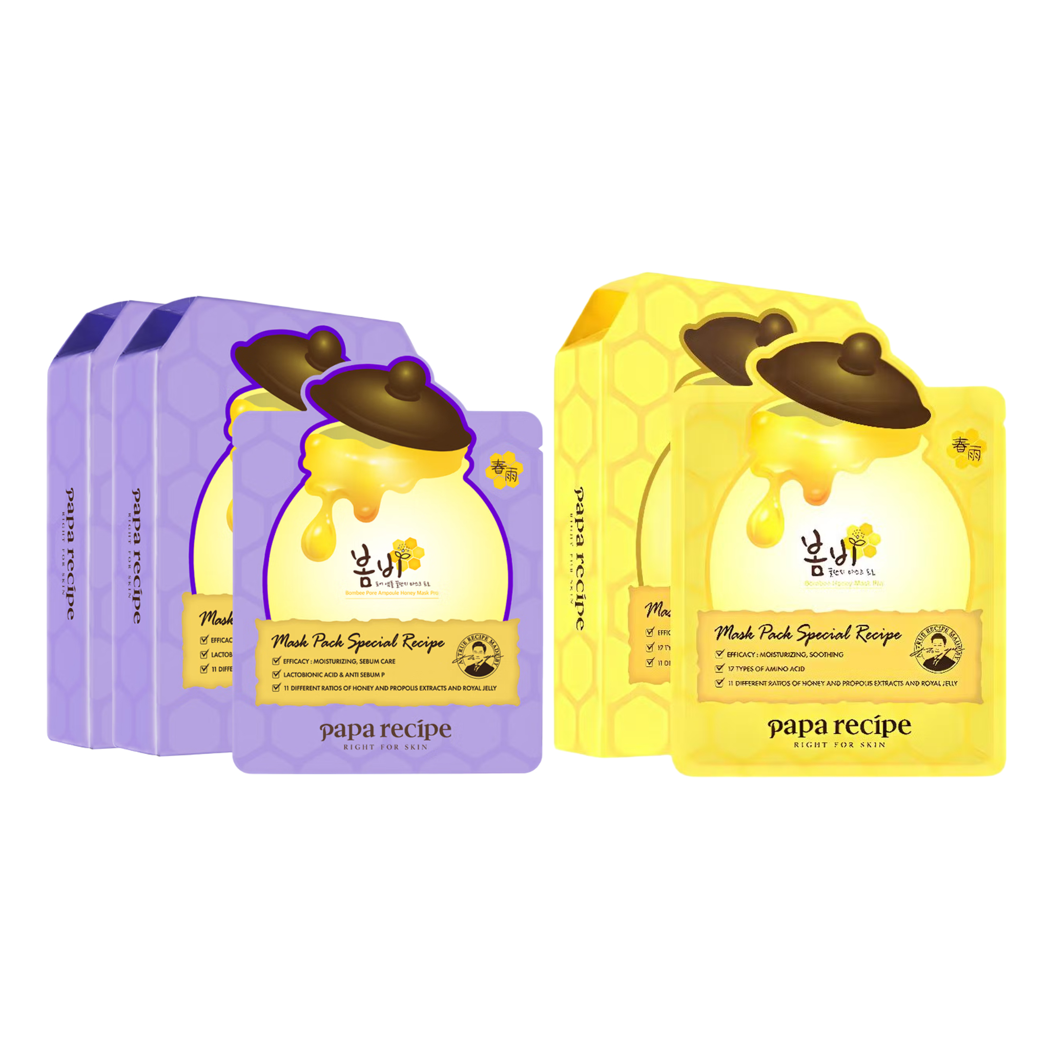 Papa Recipe Yellow Purple Spring Rain Mel Set увлажняющие маски для лица 25 г/шт * 10 шт/коробка * 2
Papa Recipe Yellow Purple Spring Rain Mel Set увлажняющие маски для лица 25 г/шт * 10 шт/коробка * 2