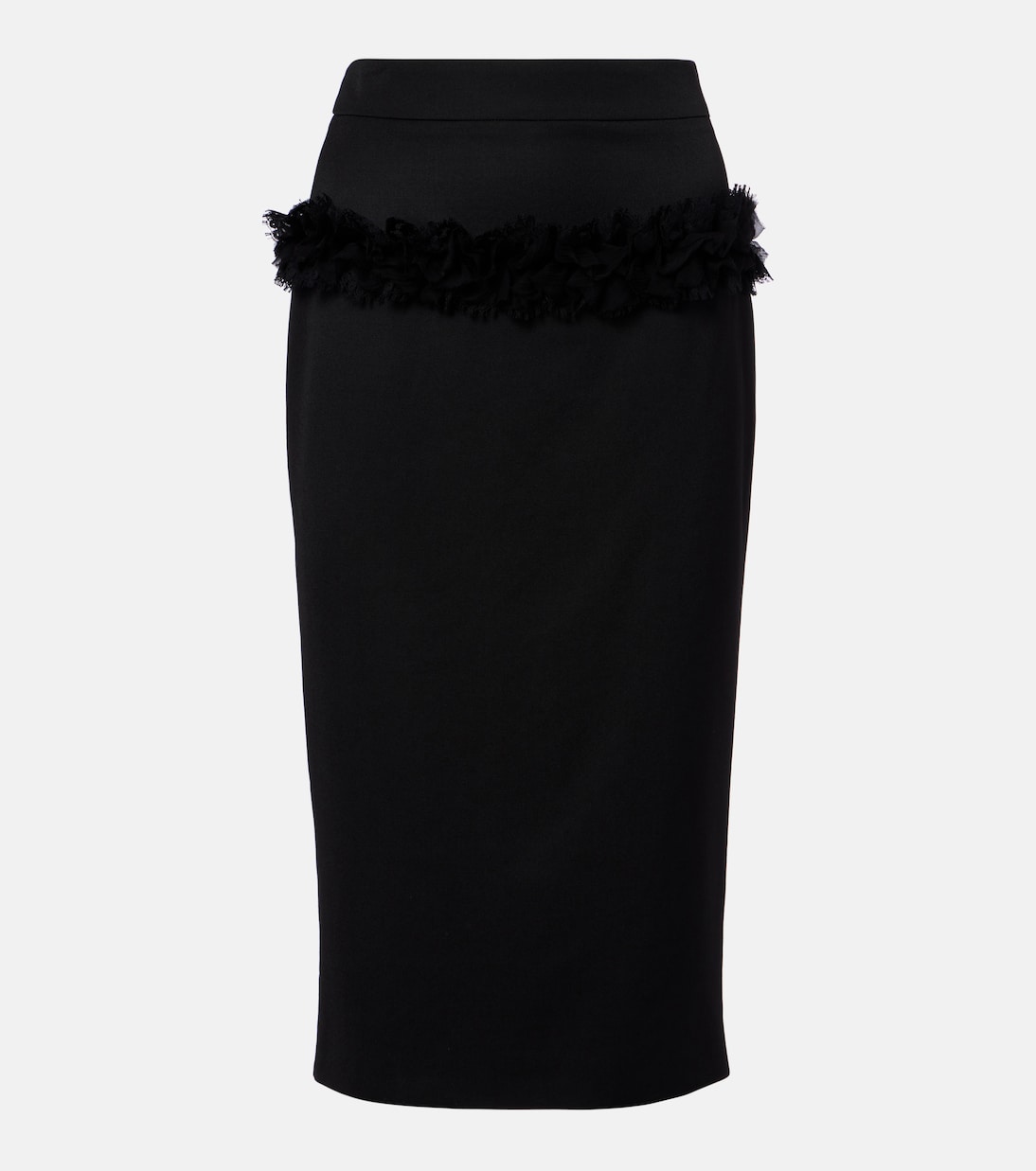 Шерстяная юбка-карандаш с кружевной отделкой и пуговицами McQueen, черный
Шерстяная юбка-карандаш с кружевной отделкой и пуговицами McQueen, черный