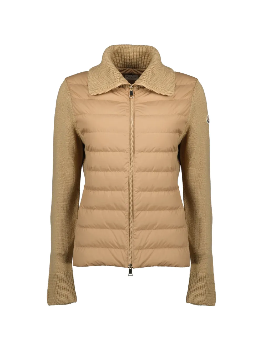 Двухцветный кардиган на молнии Moncler, бежевый
Двухцветный кардиган на молнии Moncler, бежевый