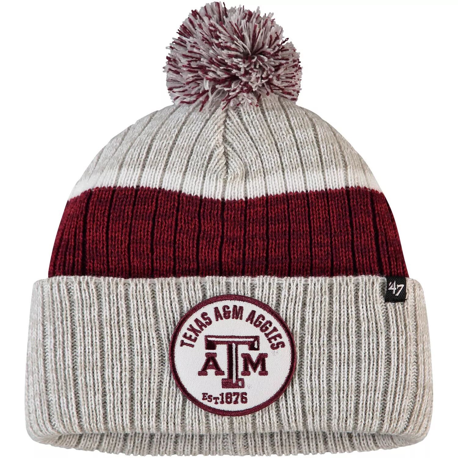 Мужская серая вязаная шапка с манжетами и помпоном '47 Texas A&M Aggies Holcomb
Мужская серая вязаная шапка с манжетами и помпоном '47 Texas A&M Aggies Holcomb