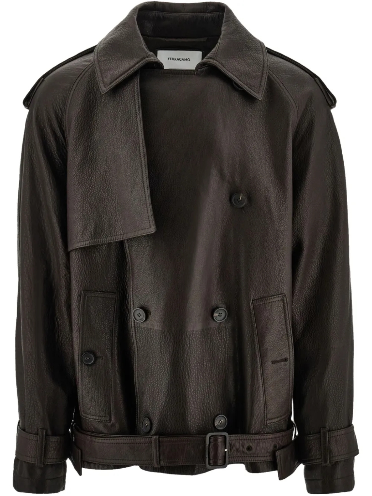 Ferragamo кожаная куртка на молнии, коричневый
Ferragamo кожаная куртка на молнии, коричневый