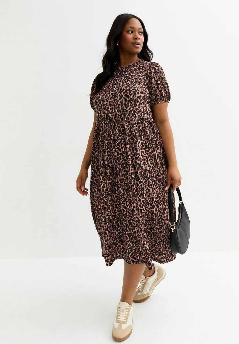 Повседневное платье CURVES LEOPARD PRINT CRINKLED BOW BACK SMOCK MIDI New Look Curves, коричневый
Повседневное платье CURVES LEOPARD PRINT CRINKLED BOW BACK SMOCK MIDI New Look Curves, коричневый
