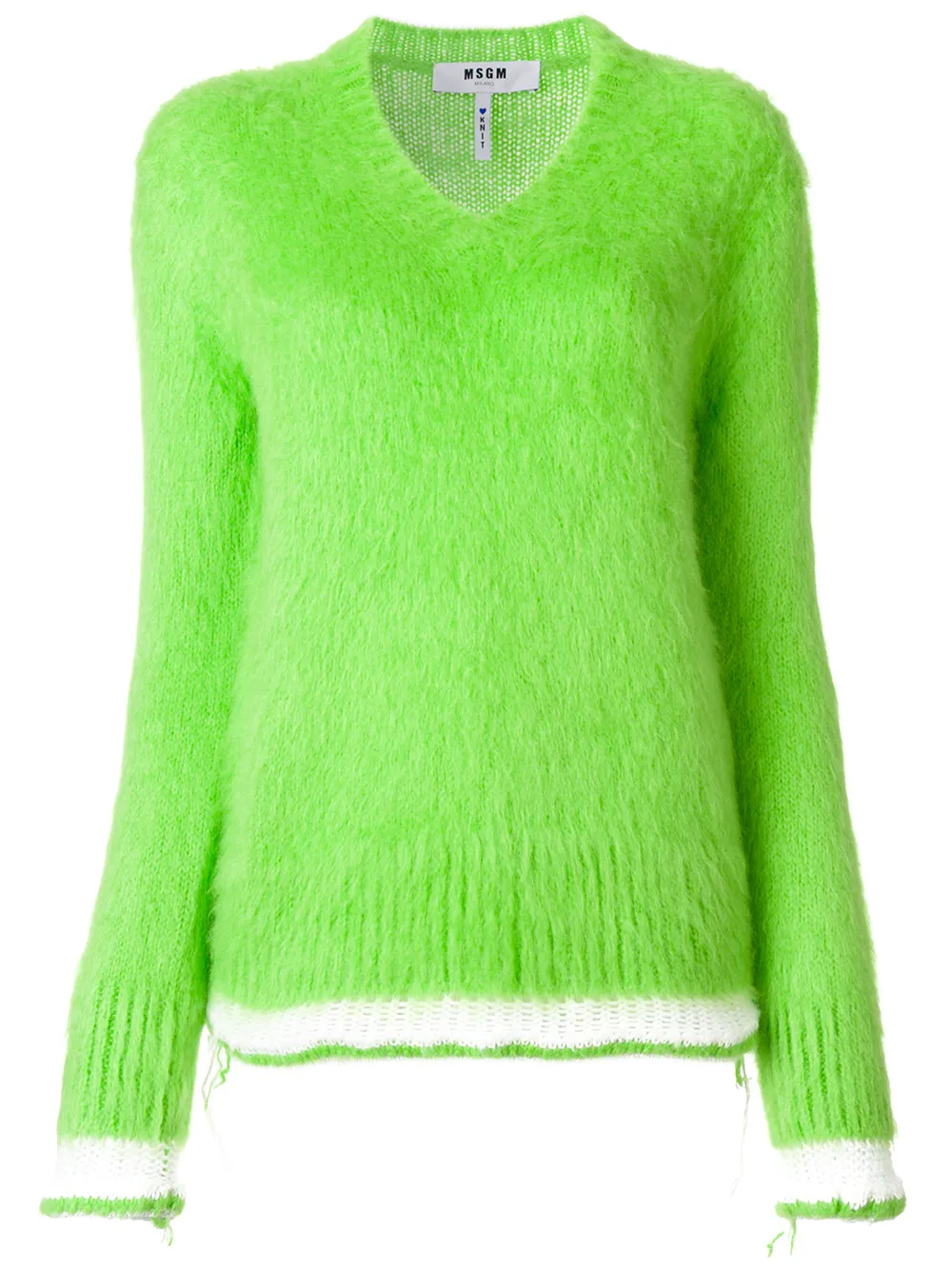 Джемпер с V-образным вырезом MSGM, зеленый
Джемпер с V-образным вырезом MSGM, зеленый