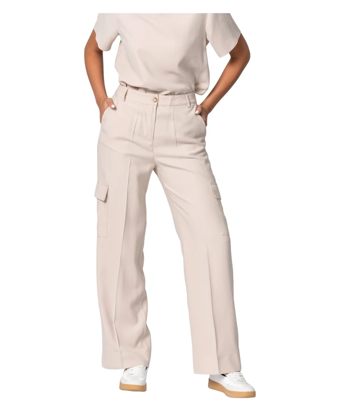 Брюки на пуговицах свободного кроя Kocca, бежевый
Брюки на пуговицах свободного кроя Kocca, бежевый