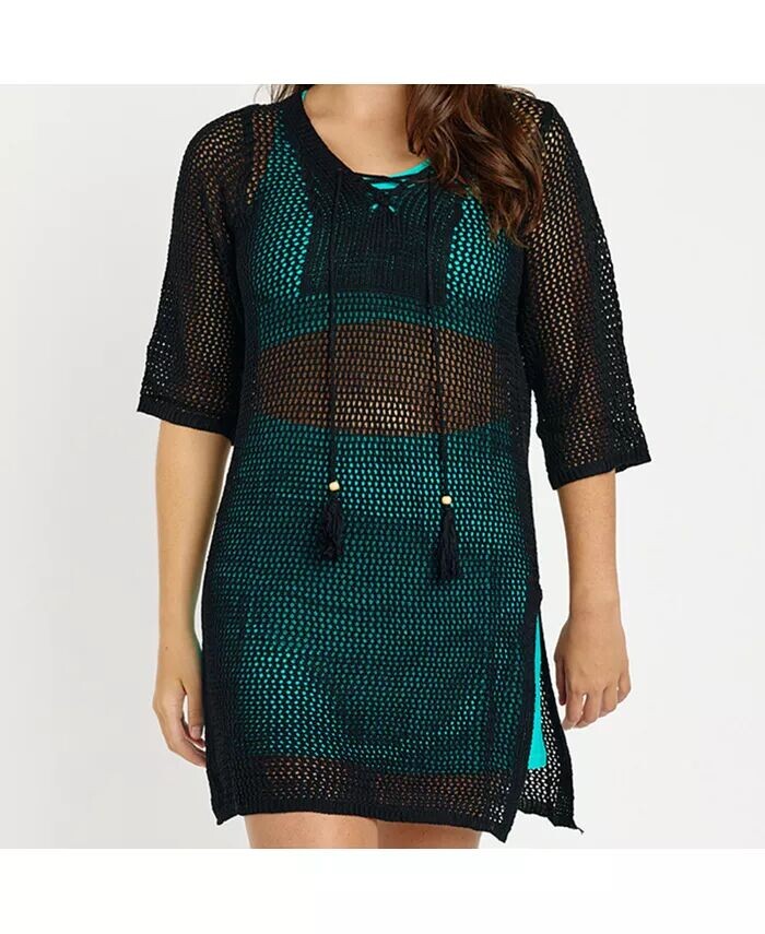 Женское пляжное платье, связанное крючком Calypsa, черный
Женское пляжное платье, связанное крючком Calypsa, черный