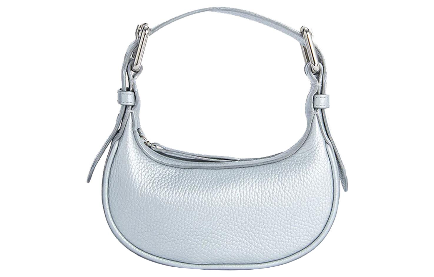 By Far Кожаная мини-сумка через плечо женская серебристая 
By Far Кожаная мини-сумка через плечо женская серебристая