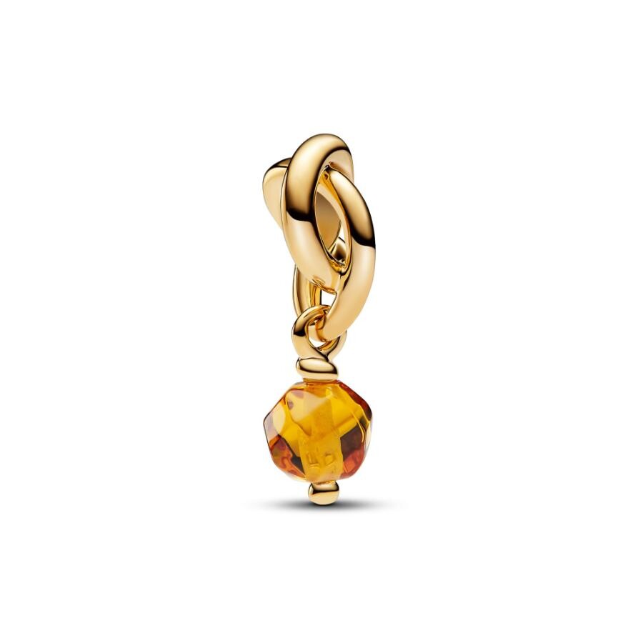 Шарм November Honey Eternity Circle Dangle Pandora, покрытие - золото 
Шарм November Honey Eternity Circle Dangle Pandora, покрытие - золото