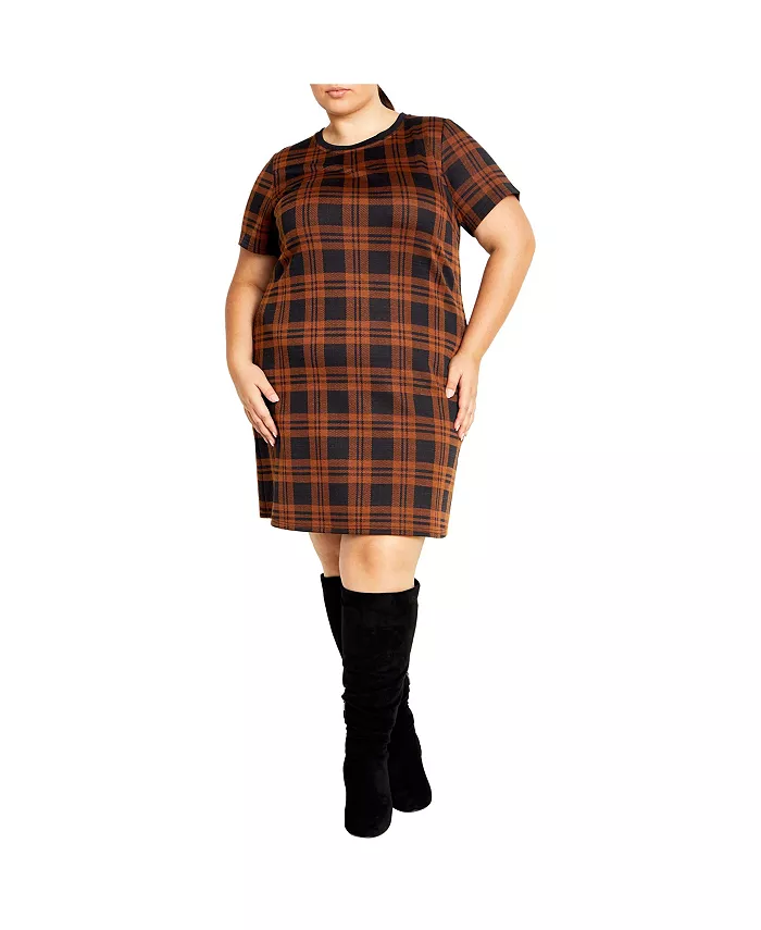 Мини-платье Love Shift размера плюс в клетку CITY CHIC, коричневый
Мини-платье Love Shift размера плюс в клетку CITY CHIC, коричневый