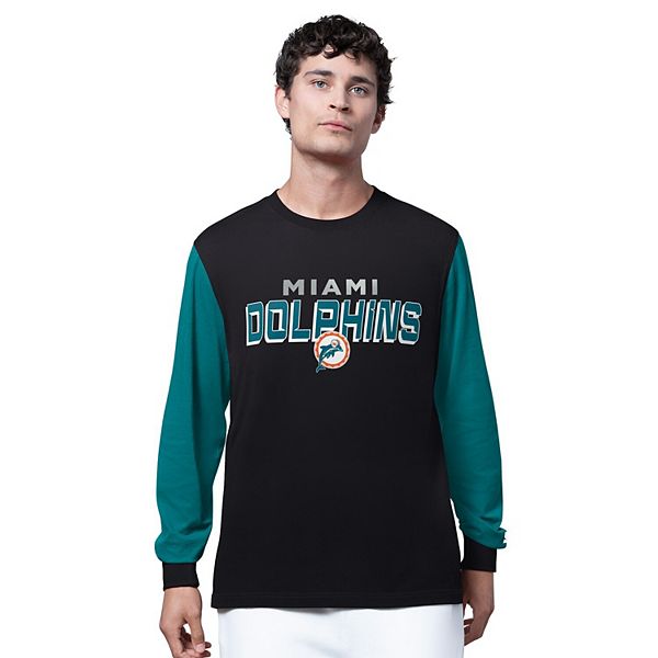Мужская футболка с длинным рукавом black/aqua miami dolphins thursday night gridiron Starter
Мужская футболка с длинным рукавом black/aqua miami dolphins thursday night gridiron Starter