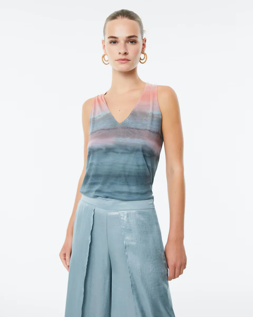 Женский топ на подкладке из тюля с принтом Paz Torras, синий
Женский топ на подкладке из тюля с принтом Paz Torras, синий