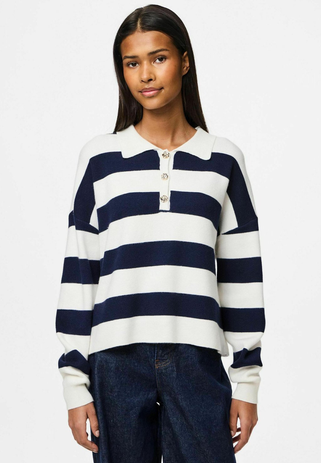 Топ с длинными рукавами Polo shirt Pieces, темно-синий
Топ с длинными рукавами Polo shirt Pieces, темно-синий