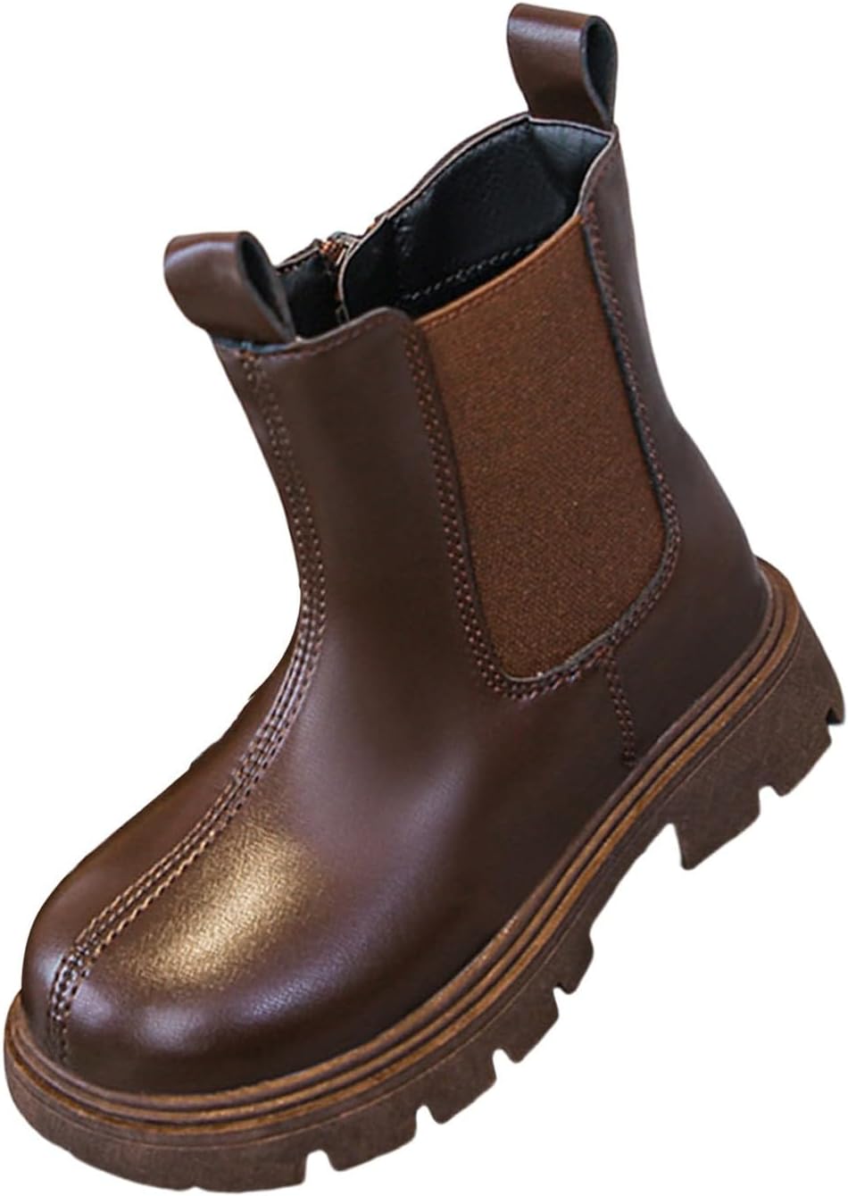 Детские базовые однотонные боевые ботинки для девочек с боковой молнией, подошвой Lug, короткие зимние повседневные легкие ботиночки Generic, Brown
Детские базовые однотонные боевые ботинки для девочек с боковой молнией, подошвой Lug, короткие зимние повседневные легкие ботиночки Generic, Brown