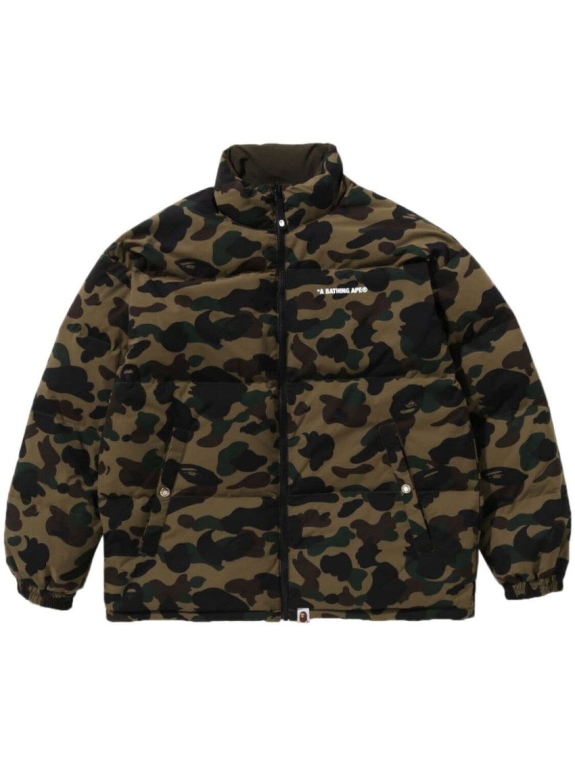 Двусторонняя утепленная куртка BATHING APE A Bathing Ape, зеленый 
Двусторонняя утепленная куртка BATHING APE A Bathing Ape, зеленый