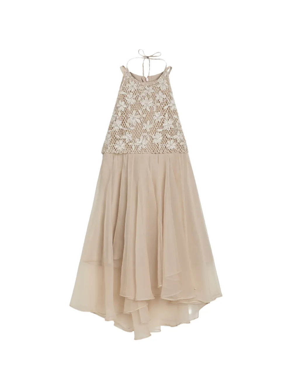 Шелковое платье с цветочной вышивкой Brunello Cucinelli Kids, бежевый
Шелковое платье с цветочной вышивкой Brunello Cucinelli Kids, бежевый