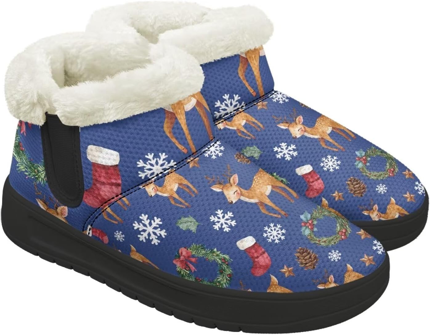 Зимние ботинки для женщин и мужчин, минималистичные, теплые с мехом, с широким носком, на щиколотку, с легким надеванием, для прогулок и бега Chririnla, Xmas Elk
Зимние ботинки для женщин и мужчин, минималистичные, теплые с мехом, с широким носком, на щиколотку, с легким надеванием, для прогулок и бега Chririnla, Xmas Elk