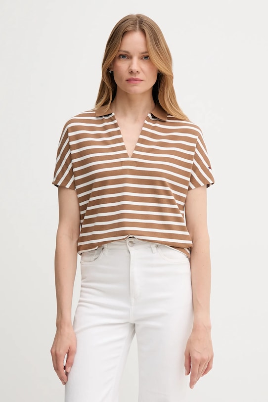 Поло Tommy Hilfiger, коричневый 
Поло Tommy Hilfiger, коричневый