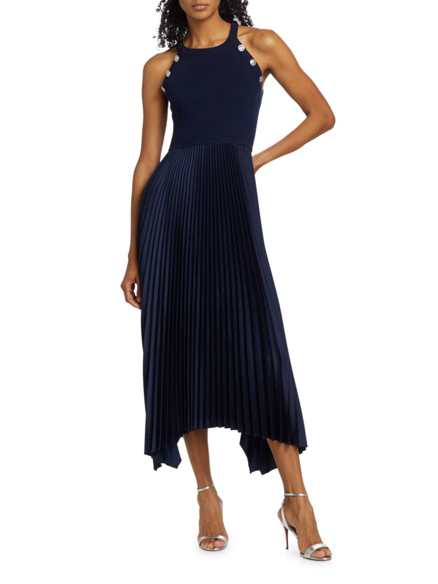 Платье-свитер Eliana Halter Mixed Media Midi-Dress Elie Tahari, цвет Oxford Navy
Платье-свитер Eliana Halter Mixed Media Midi-Dress Elie Tahari, цвет Oxford Navy