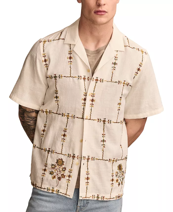 Мужская короткая рубашка с вышивкой и застежкой на пуговицы Camp Shirt Lucky Brand, мультиколор
Мужская короткая рубашка с вышивкой и застежкой на пуговицы Camp Shirt Lucky Brand, мультиколор