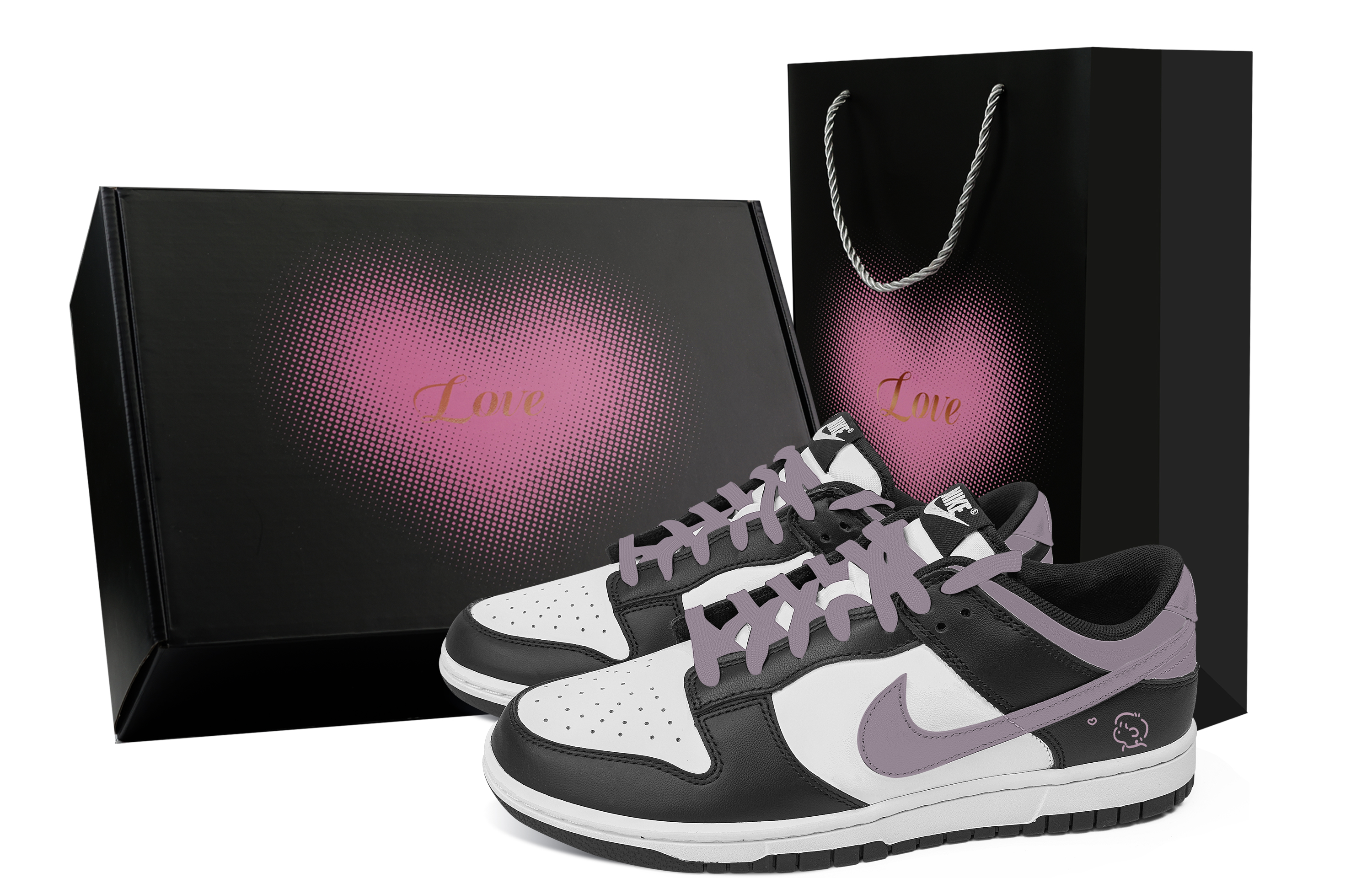Nike Dunk Love Declaration, Heart Box Abrasion Resistant Low top Skateboard Shoes Unisex Black
Nike Dunk Love Declaration, Heart Box Abrasion Resistant Low top Skateboard Shoes Unisex Black