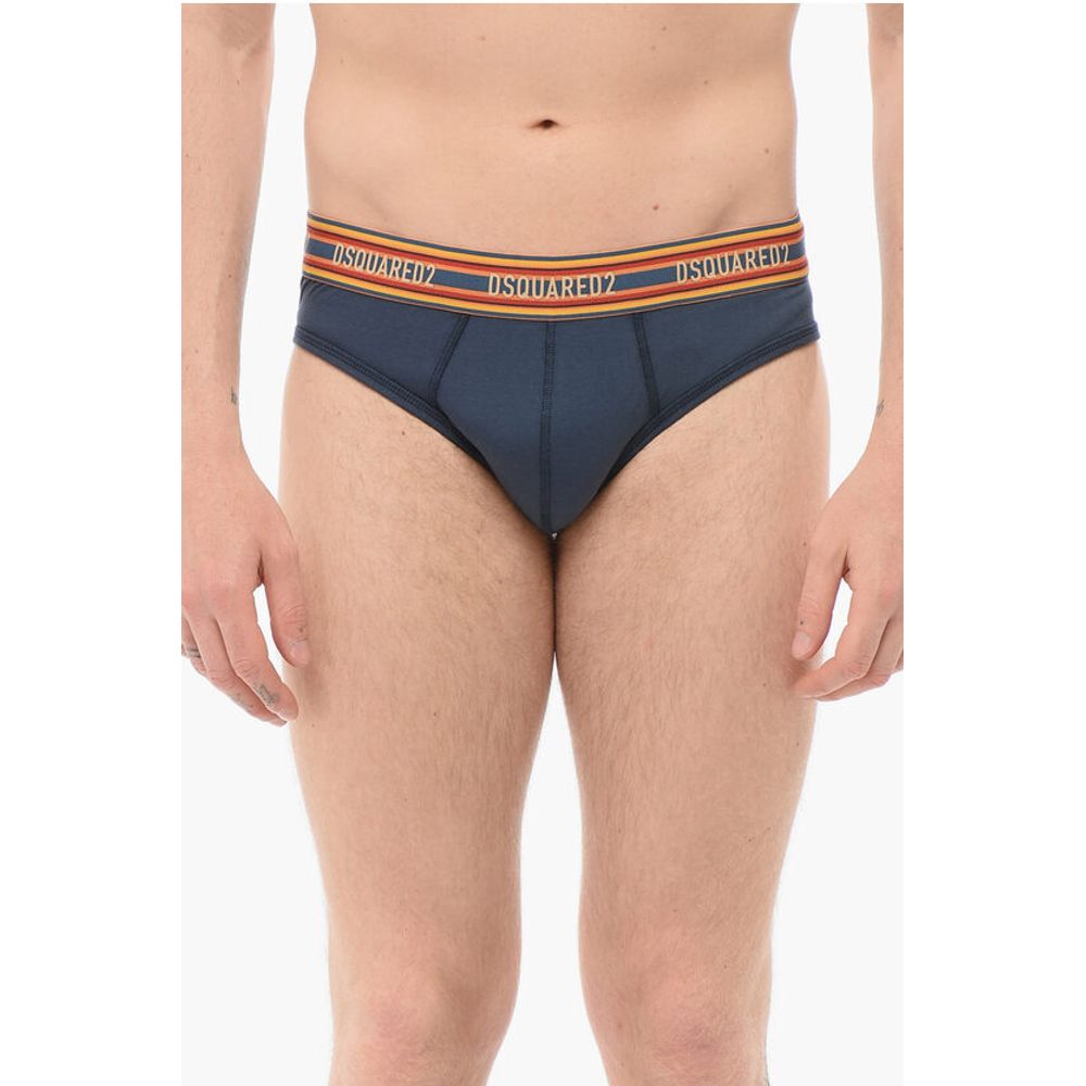 Трусы из хлопка с полосатым поясом Dsquared2, синий
Трусы из хлопка с полосатым поясом Dsquared2, синий