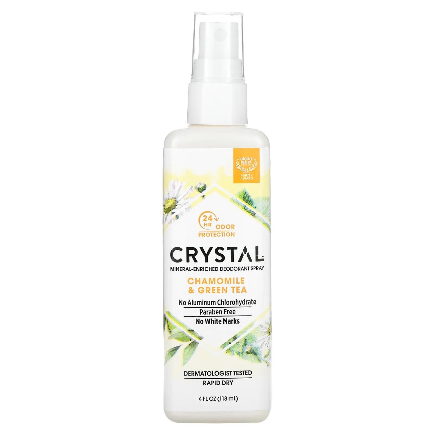 Crystal Body Deodorant Минеральный дезодорант-спрей С ромашкой и зеленым чаем 4 ж. унц.(118 мл)
Crystal Body Deodorant Минеральный дезодорант-спрей С ромашкой и зеленым чаем 4 ж. унц.(118 мл)
