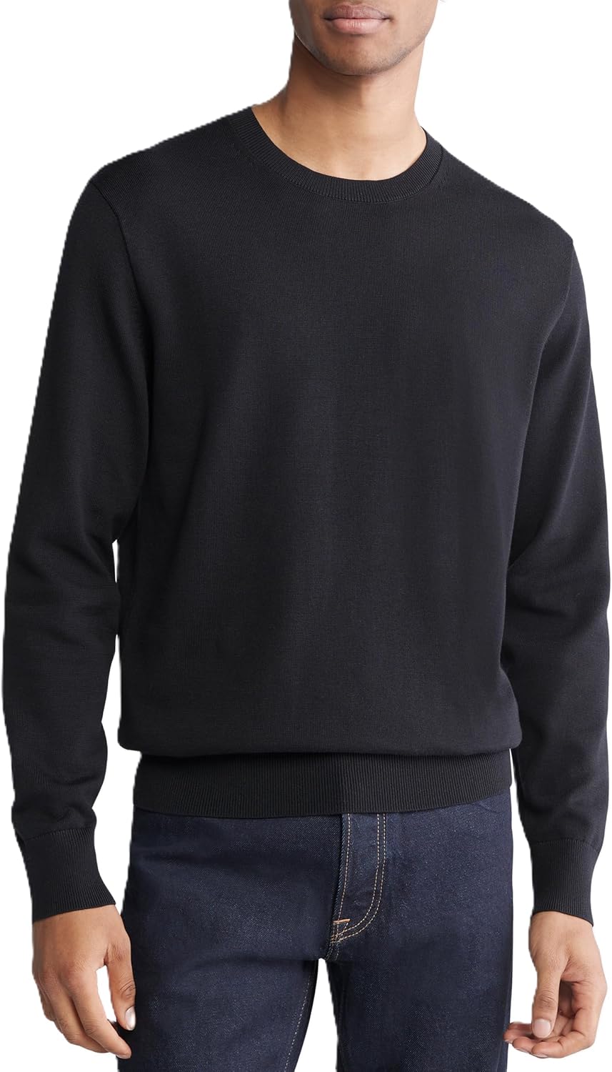 Мужской свитер Calvin Klein из смеси хлопка, объемный, с круглым вырезом, в рубчик, Classic Black
Мужской свитер Calvin Klein из смеси хлопка, объемный, с круглым вырезом, в рубчик, Classic Black