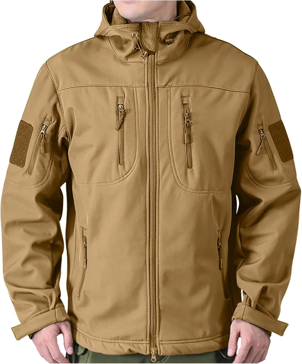 Теплая куртка с капюшоном из флиса и вельвета для мужчин
Теплая куртка с капюшоном из флиса и вельвета для мужчин