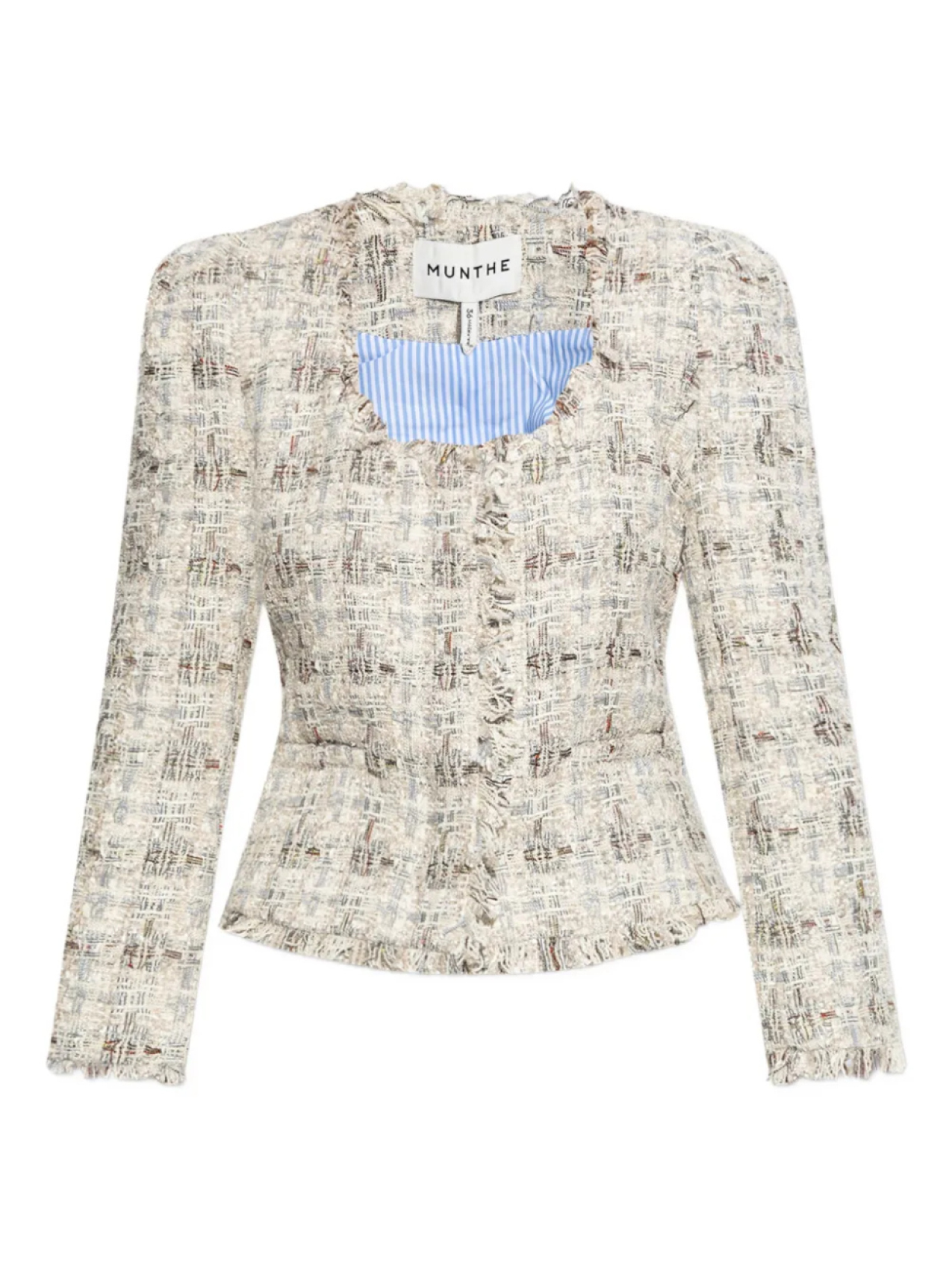 Блейзер с бахромой MUNTHE, нейтральный
Блейзер с бахромой MUNTHE, нейтральный