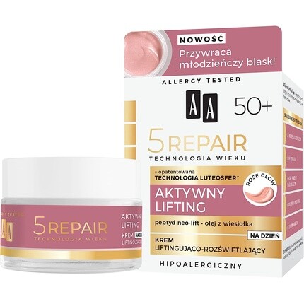 Alter Technology 5Repair 50+ Active Lifting Day Cream Лифтинг-отбеливание 50мл, Aa
Alter Technology 5Repair 50+ Active Lifting Day Cream Лифтинг-отбеливание 50мл, Aa