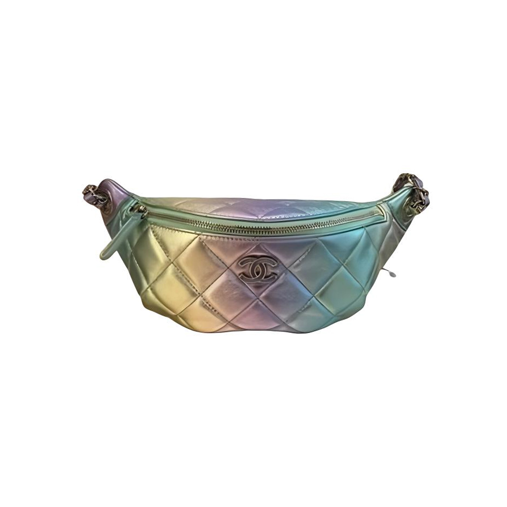 CHANEL Gradient Metal Texture Lambskin Fanny Pack Women's Iridescent Pink & Purple & Green
CHANEL Gradient Metal Texture Lambskin Fanny Pack Women's Iridescent Pink & Purple & Green