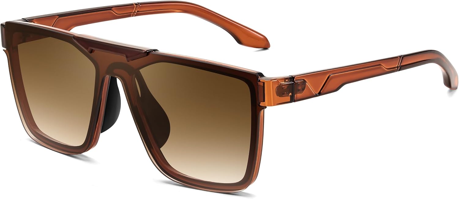 Модные солнцезащитные очки FEISEDY для женщин и мужчин, с плоской верхней частью, квадратной формой, стильный козырек, защита от УФ-излучения UV400, артикул B0211, Translucent Tea Frame Gradient Tea Lens
Модные солнцезащитные очки FEISEDY для женщин и мужчин, с плоской верхней частью, квадратной формой, стильный козырек, защита от УФ-излучения UV400, артикул B0211, Translucent Tea Frame Gradient Tea Lens