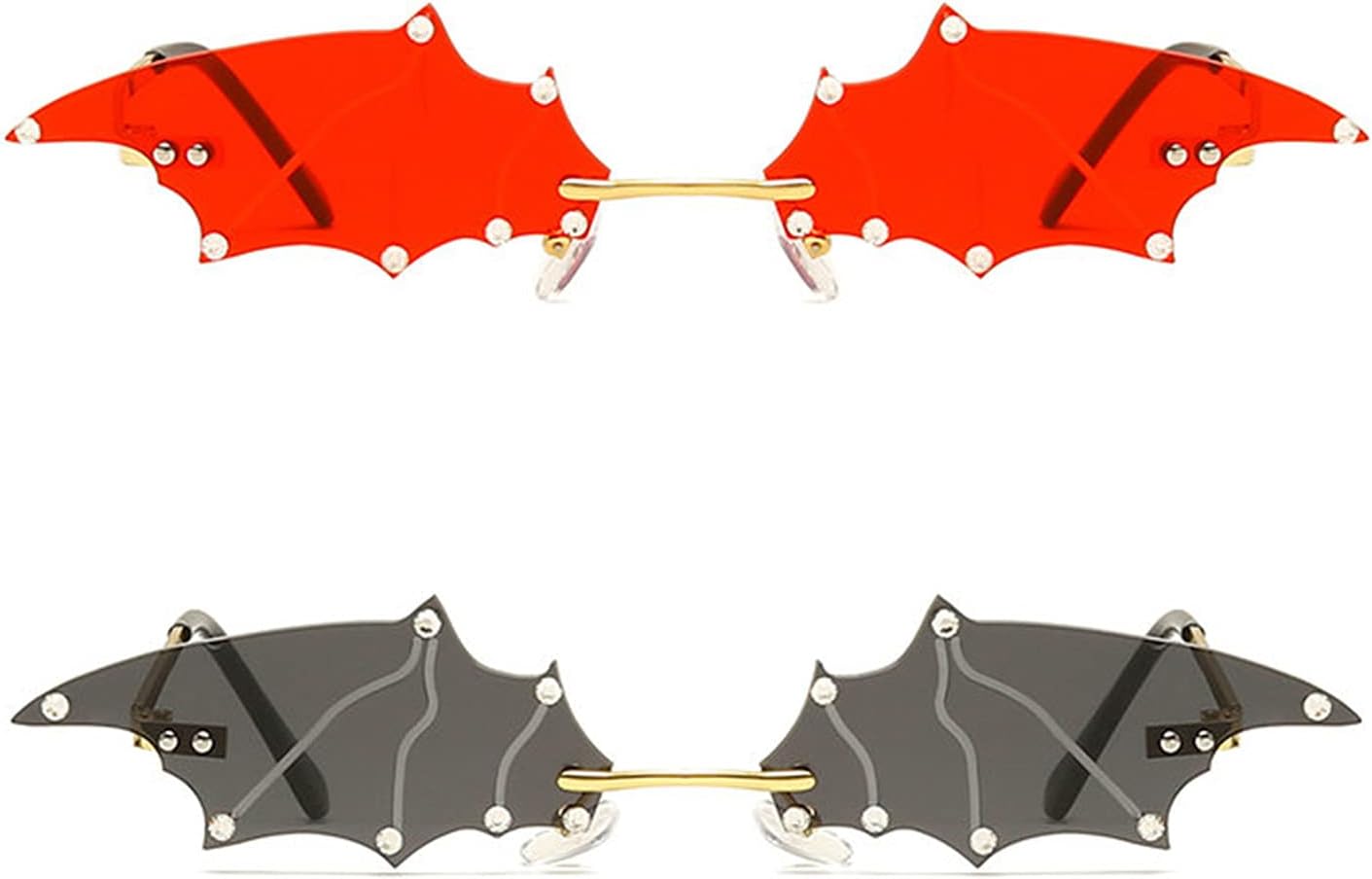 Солнцезащитные очки COTIA в стиле ретро без оправы для женщин и мужчин, маленькие винтажные очки в форме летучей мыши с бриллиантовой отделкой, уникальные металлические очки без оправы, Red&black
Солнцезащитные очки COTIA в стиле ретро без оправы для женщин и мужчин, маленькие винтажные очки в форме летучей мыши с бриллиантовой отделкой, уникальные металлические очки без оправы, Red&black