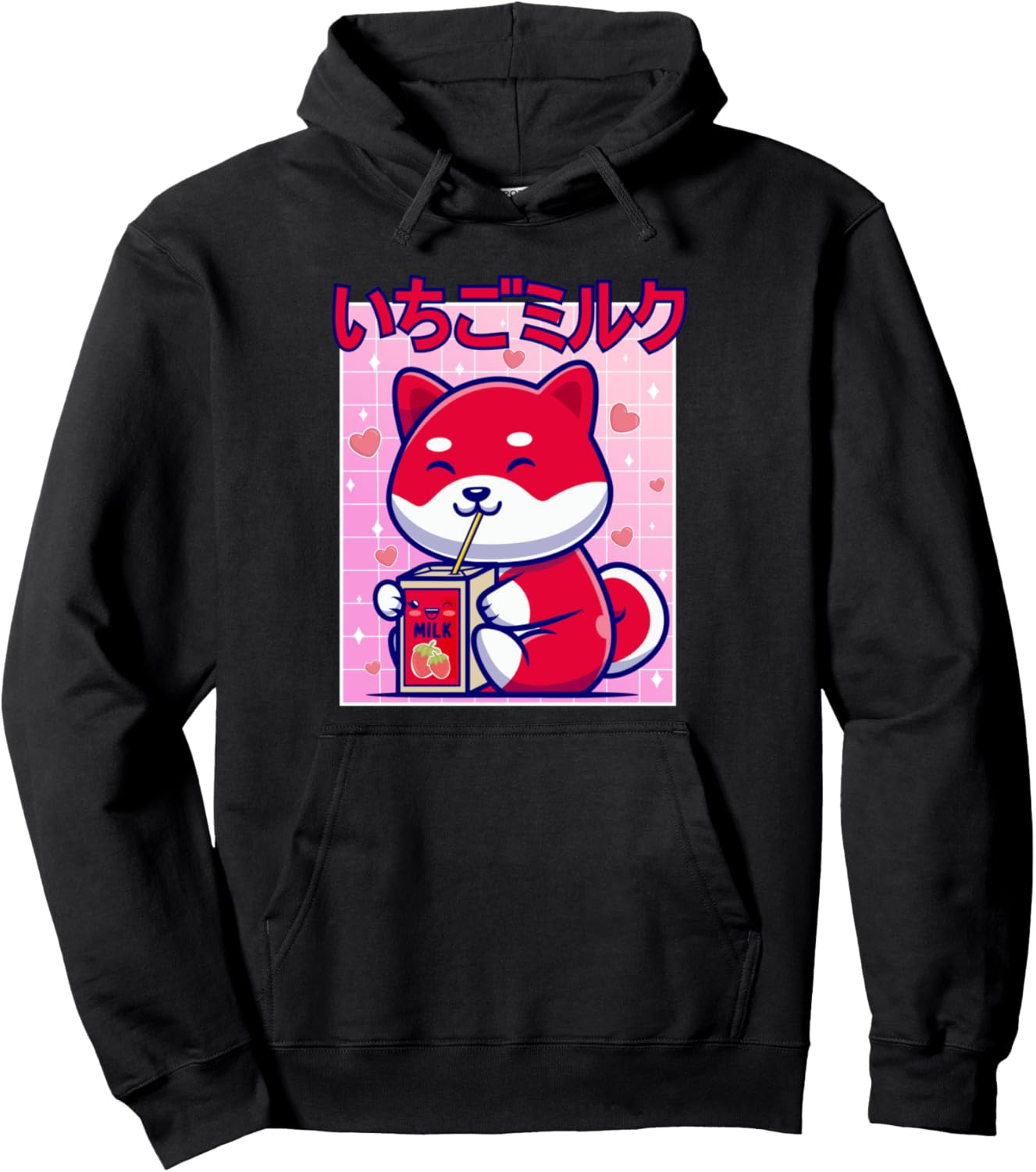 Симпатичная клубнично-молочная японская толстовка Kawaii Shiba Inu Nerd More Cute Kawaii Style Designs Here, черный
Симпатичная клубнично-молочная японская толстовка Kawaii Shiba Inu Nerd More Cute Kawaii Style Designs Here, черный