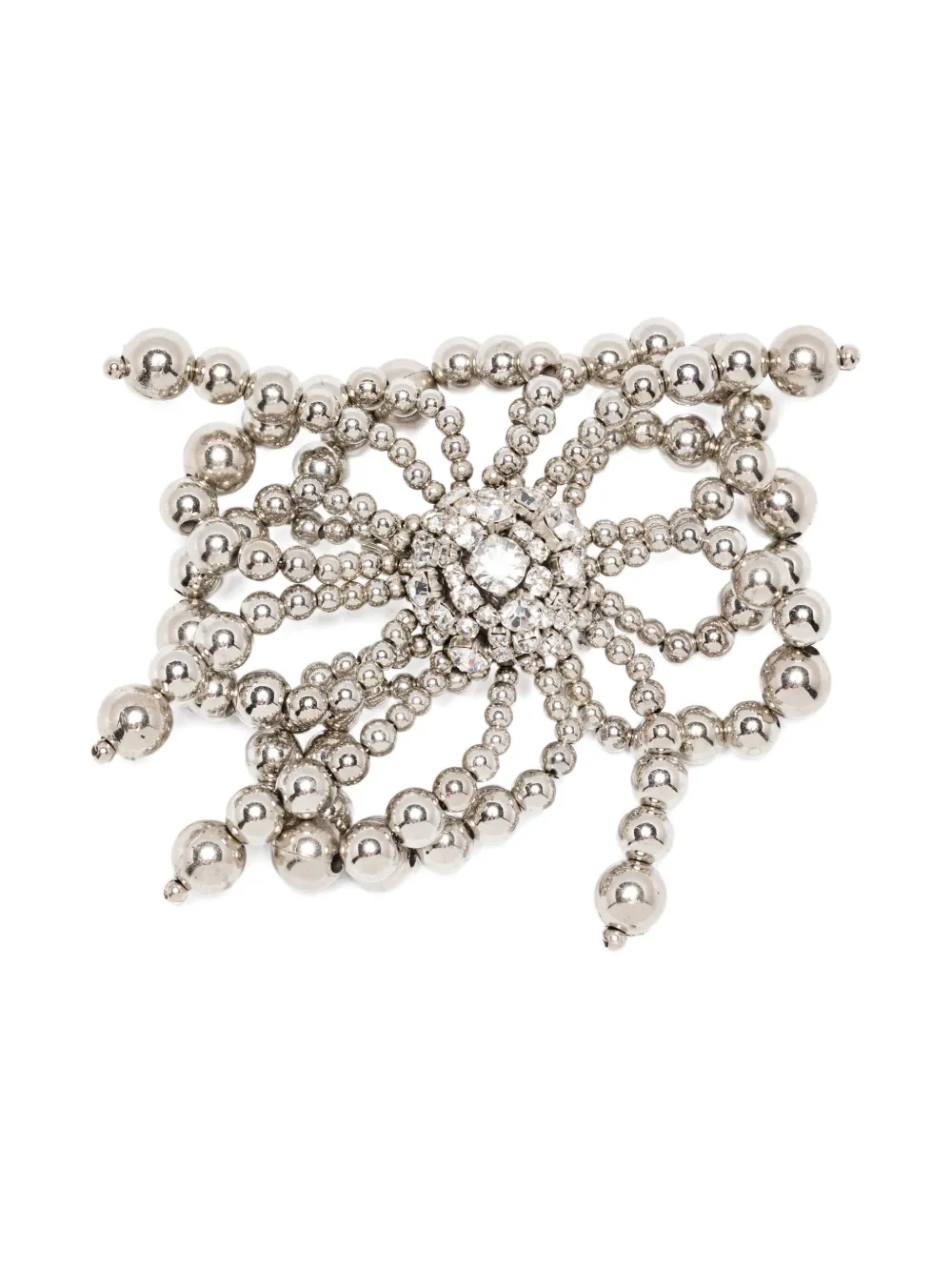 Брошь из бисера и кристаллов Nº21, серебряный
Брошь из бисера и кристаллов Nº21, серебряный