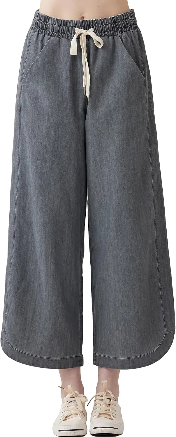 Женские хлопковые укороченные брюки-кюлоты с завязками и эластичным поясом noflik
Женские хлопковые укороченные брюки-кюлоты с завязками и эластичным поясом noflik