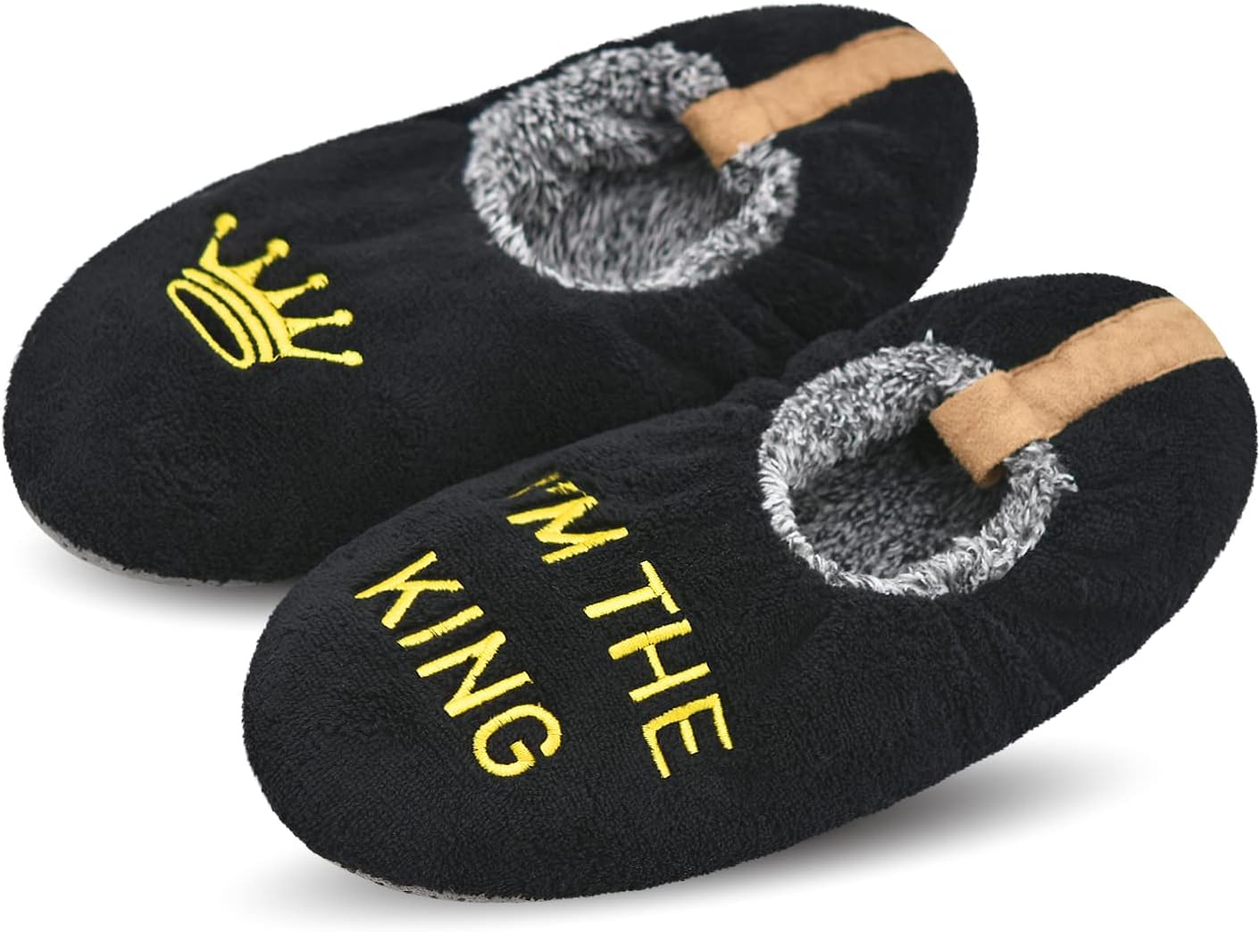 Мужские мягкие носки-тапочки DICUIRD с противоскользящей подошвой, уютная и теплая подкладка из шерпы, домашние тапочки с мягкой подошвой, черный
Мужские мягкие носки-тапочки DICUIRD с противоскользящей подошвой, уютная и теплая подкладка из шерпы, домашние тапочки с мягкой подошвой, черный