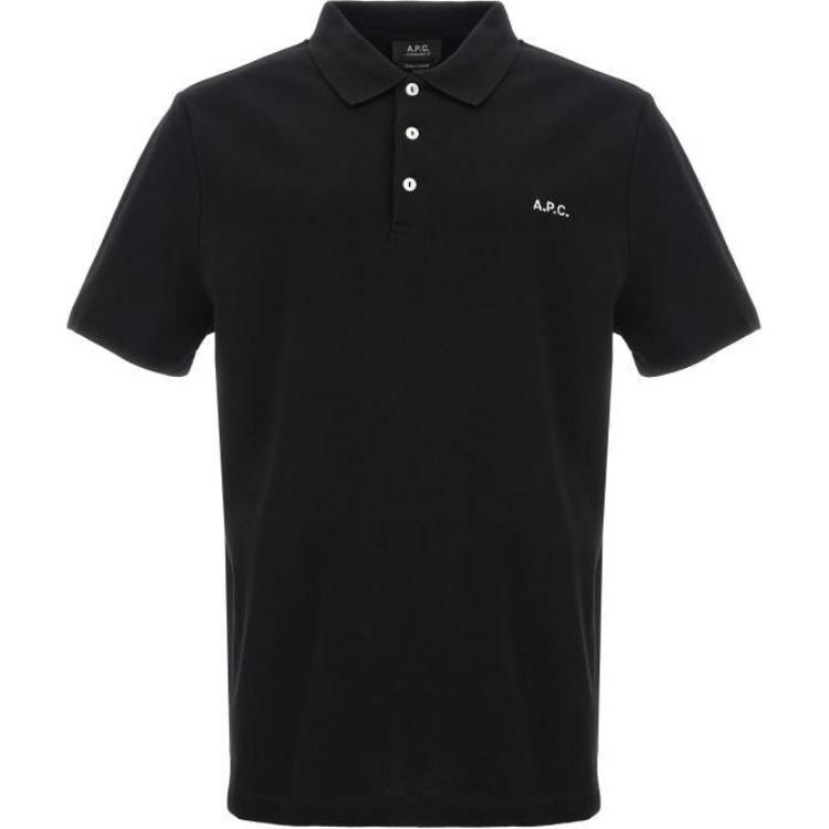 Футболка поло с коротким рукавом и вышитым логотипом A.P.C, черная
Футболка поло с коротким рукавом и вышитым логотипом A.P.C, черная
