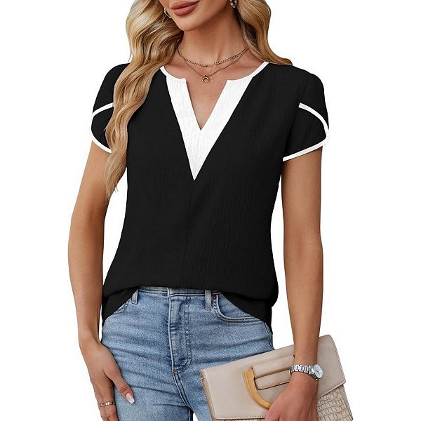 Женская блуза с длинным рукавом v-образного выреза color block Yesfashion, Black
Женская блуза с длинным рукавом v-образного выреза color block Yesfashion, Black