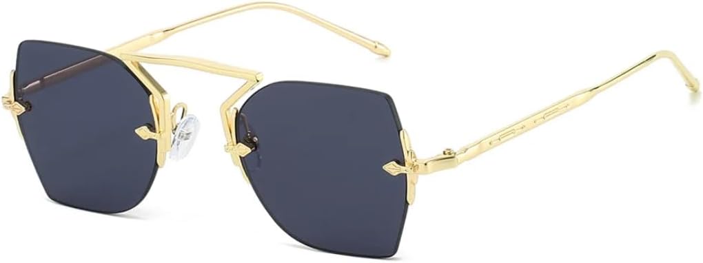 Винтажные безободковые панк-солнцезащитные очки для женщин, роскошные модные очки в металлической оправе в стиле стимпанк, солнцезащитные очки для женщин с защитой от УФ-излучения UV400 UUPTTPL, Gold Black
Винтажные безободковые панк-солнцезащитные очки для женщин, роскошные модные очки в металлической оправе в стиле стимпанк, солнцезащитные очки для женщин с защитой от УФ-излучения UV400 UUPTTPL, Gold Black