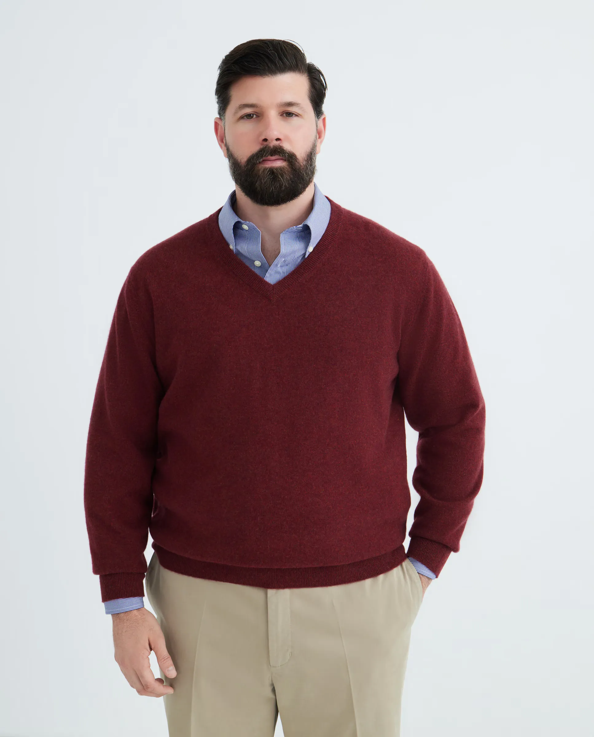 Джемпер мужской с V-образным вырезом гладкий кашемир большие размеры Emidio Tucci, красный
Джемпер мужской с V-образным вырезом гладкий кашемир большие размеры Emidio Tucci, красный